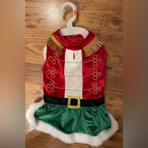 adorable dog nutcracker or soldier-themed holiday dress size small